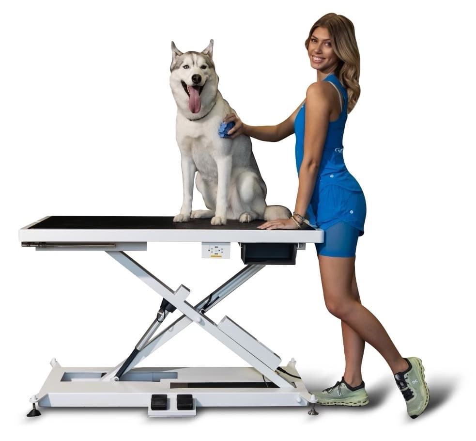 Groomurz groomer with a dog